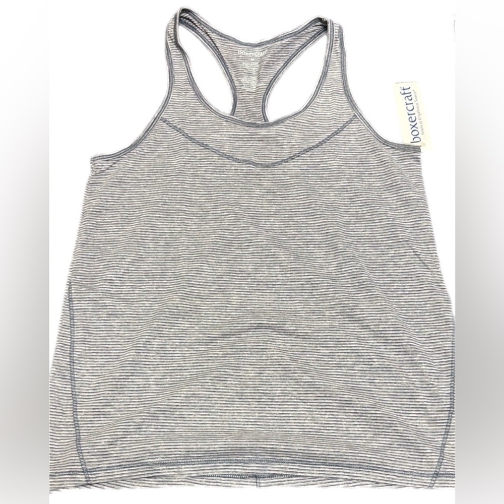 ☃️Women's Gray Striped Tank Top- Boxercraft☃️